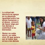 Hay reflexiones sobre la importancia de la caridad y el servicio en esta web